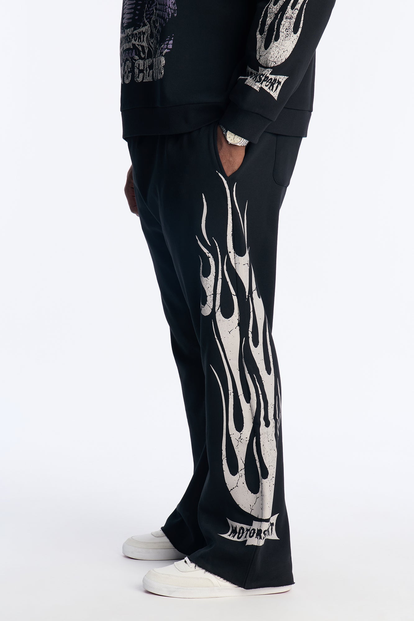 Speedway Studio Raw Sweatpants - Black