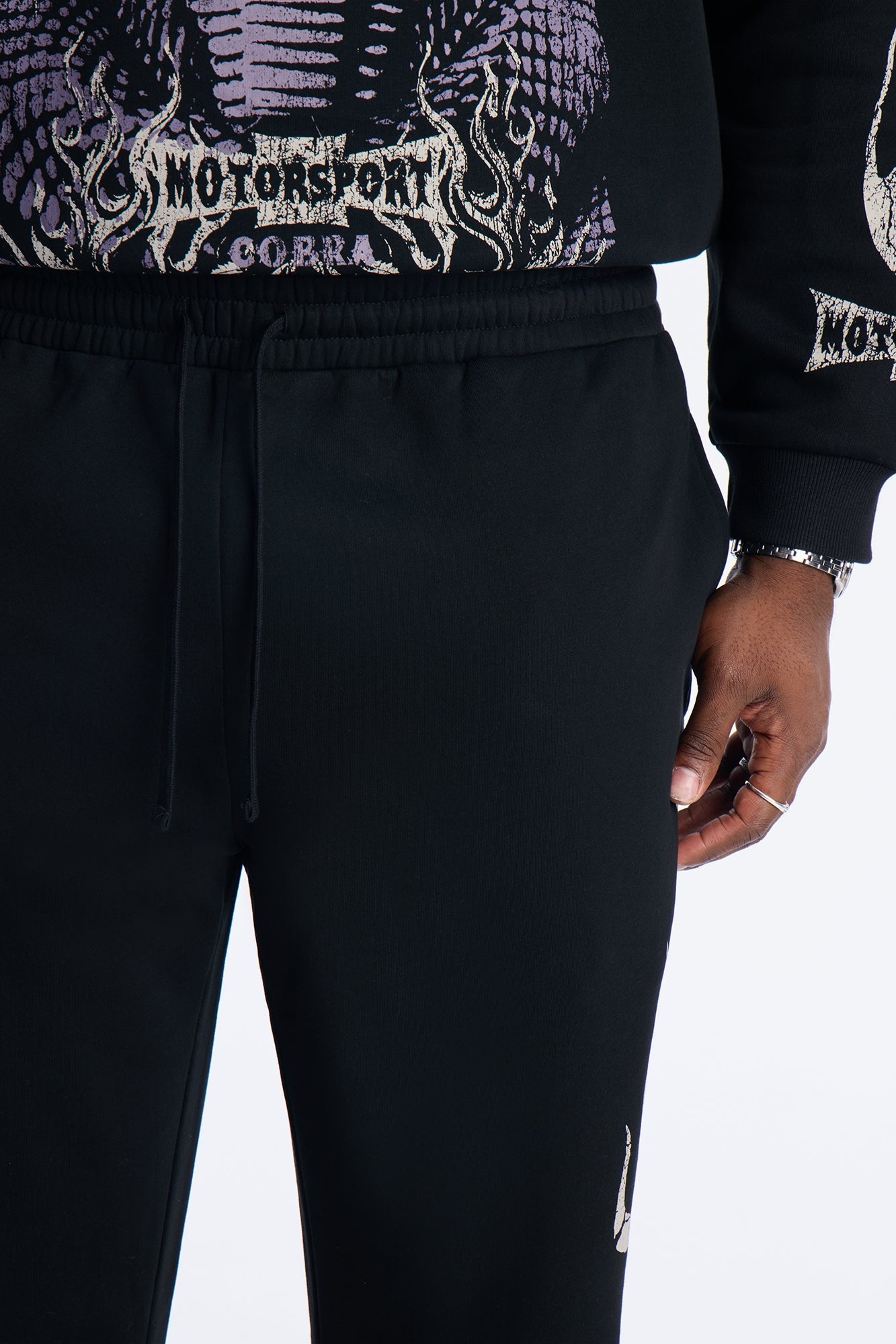 Speedway Studio Raw Sweatpants - Black