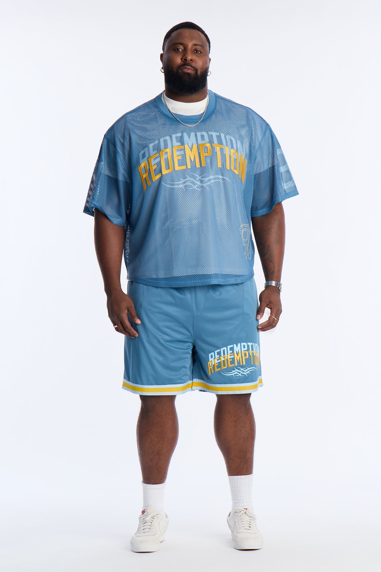 Redemption Legacy Mesh Crewneck - Blue