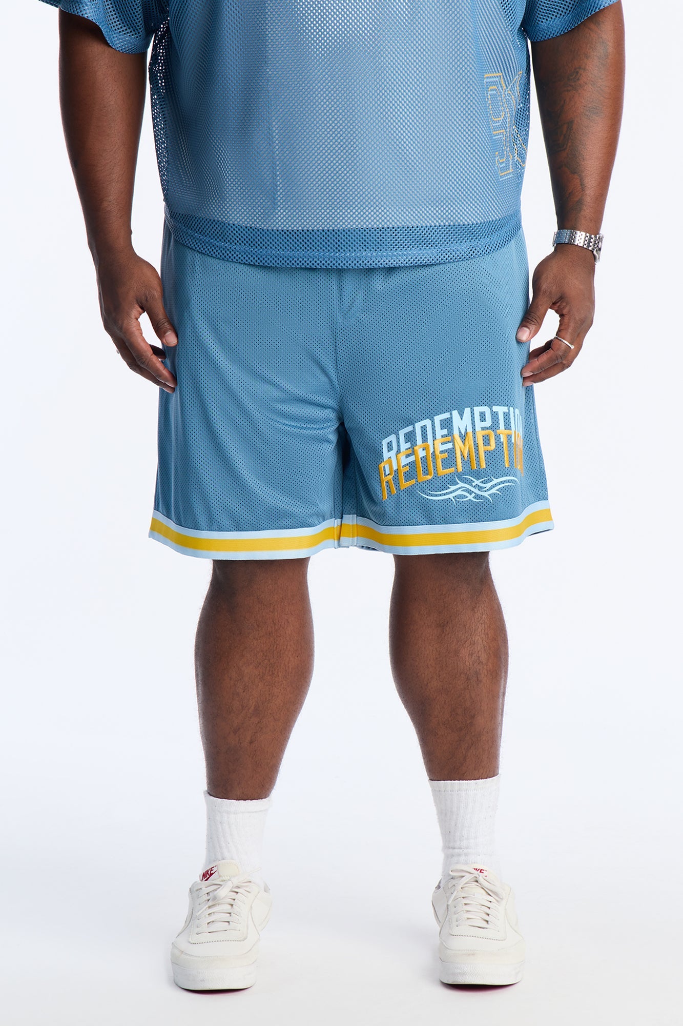 Redemption Legacy Mesh Short - Blue/combo