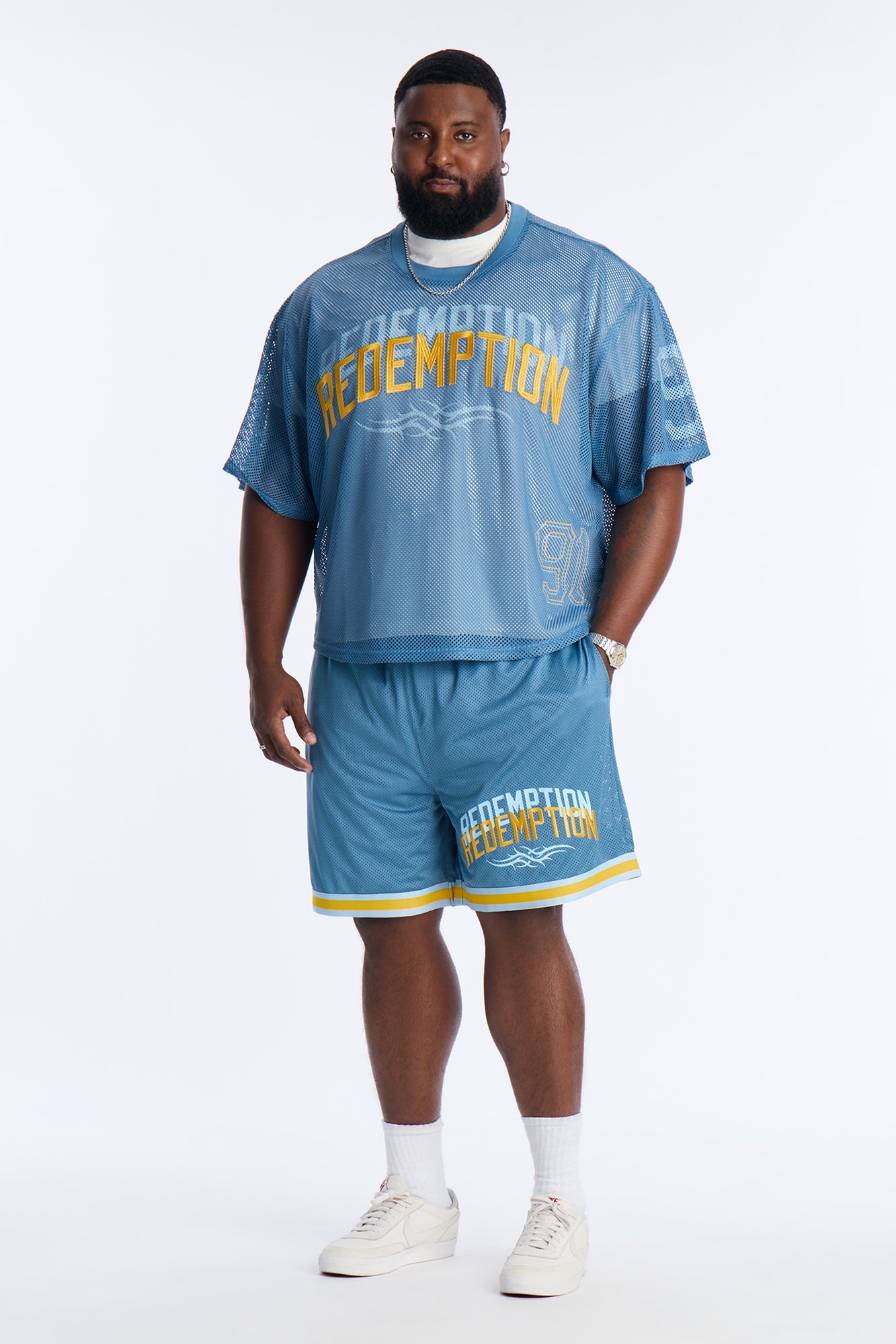 Redemption Legacy Mesh Short - Blue/combo