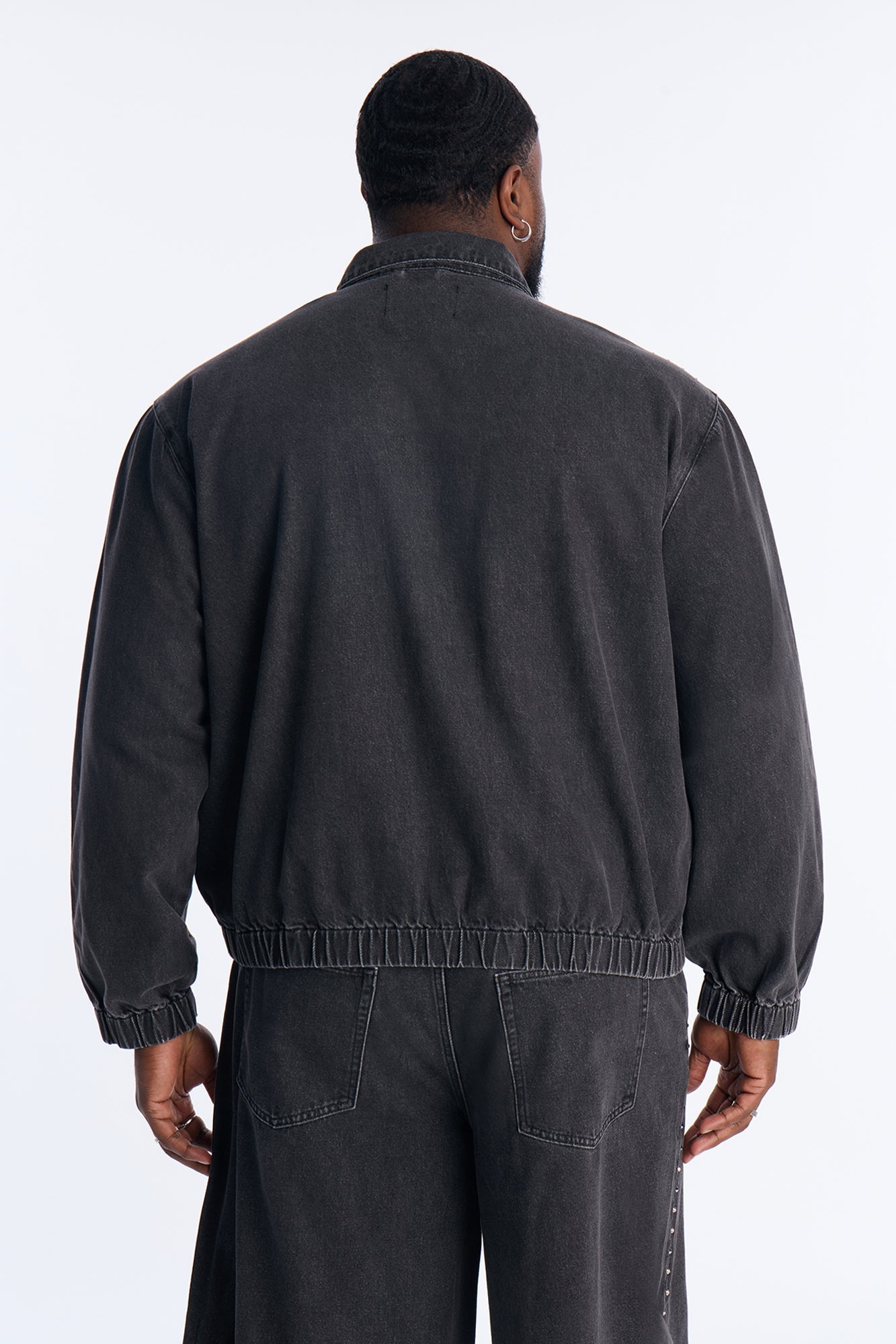 Lined Up Jewels Denim Jacket - Black Wash
