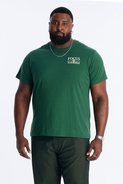Focus On Yourself Short Sleeve Tee - Hunter Green