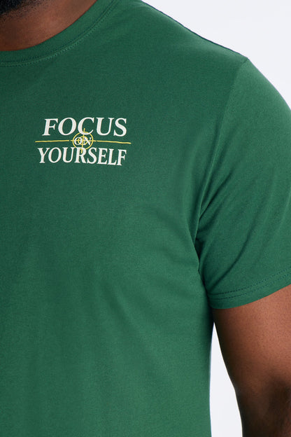 Focus On Yourself Short Sleeve Tee - Hunter Green