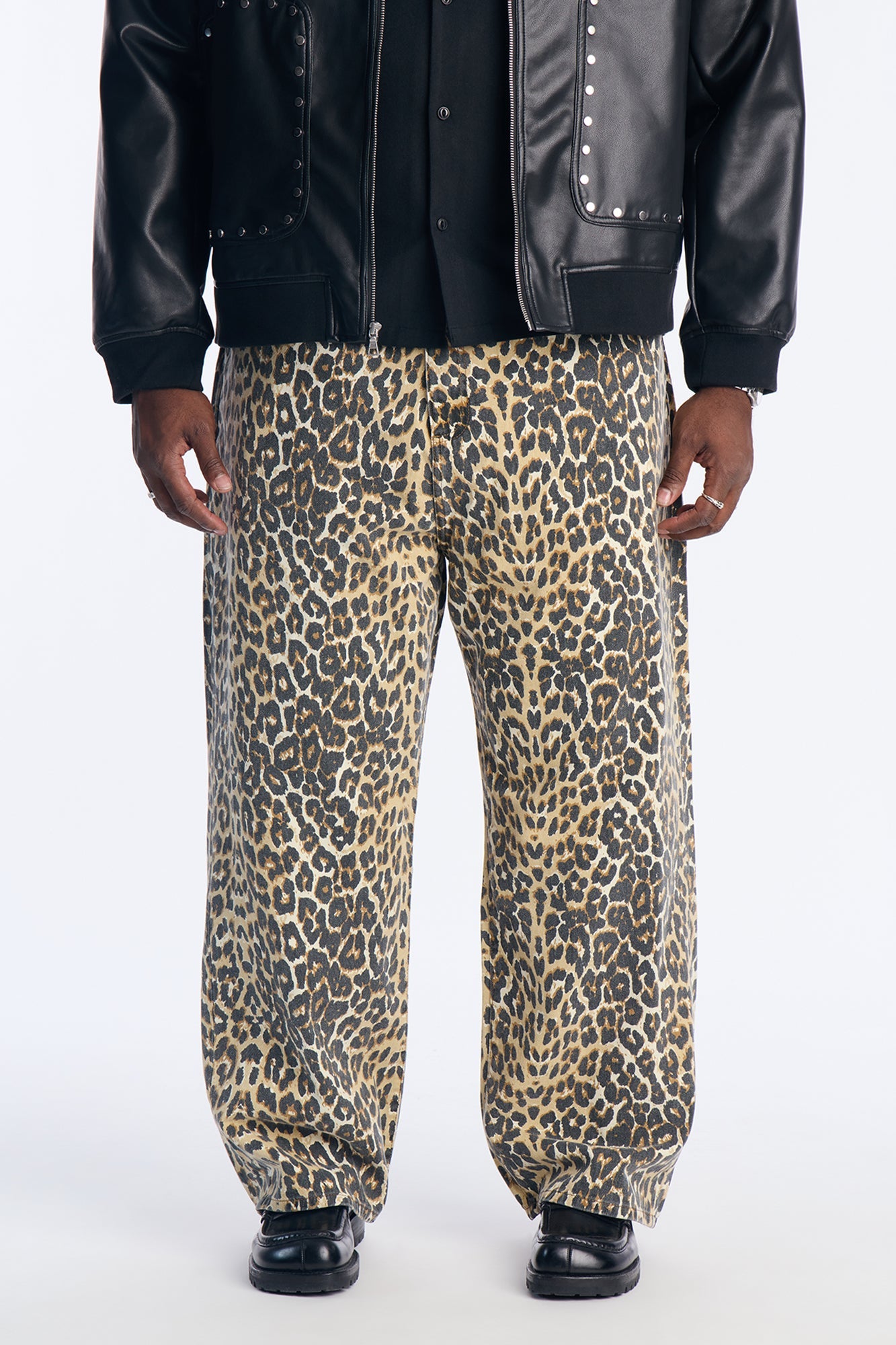 Baggy Wild Thang Leopard Pant - Brown/combo