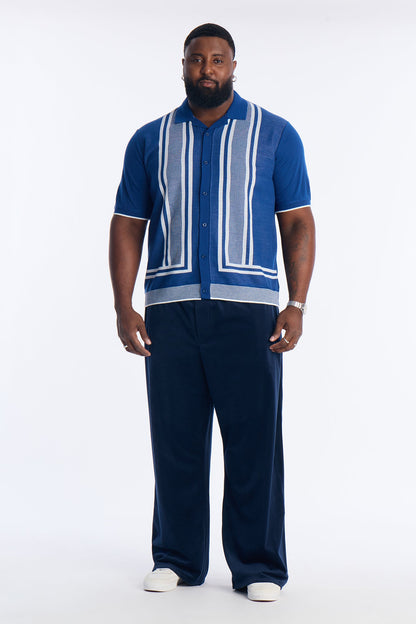 Casa Stripe Button Up - Blue/combo