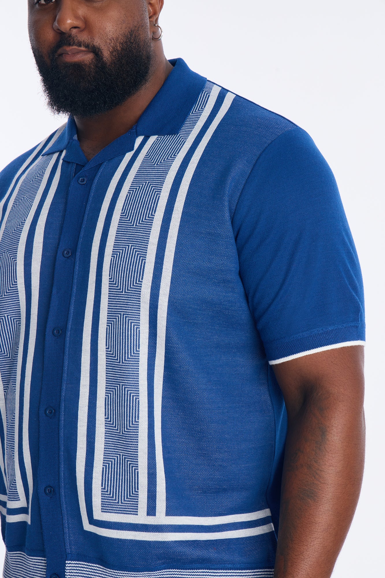 Casa Stripe Button Up - Blue/combo