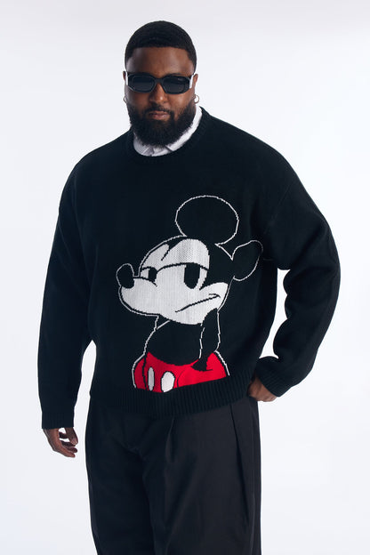Disney Mickey Chill Mode Sweater - Black