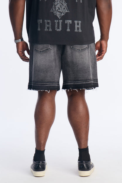 Run Around Relaxed Denim Shorts - Black Wash