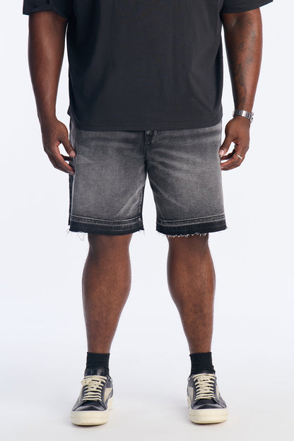 Run Around Relaxed Denim Shorts - Black Wash
