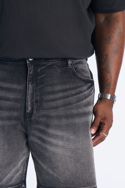 Run Around Relaxed Denim Shorts - Black Wash