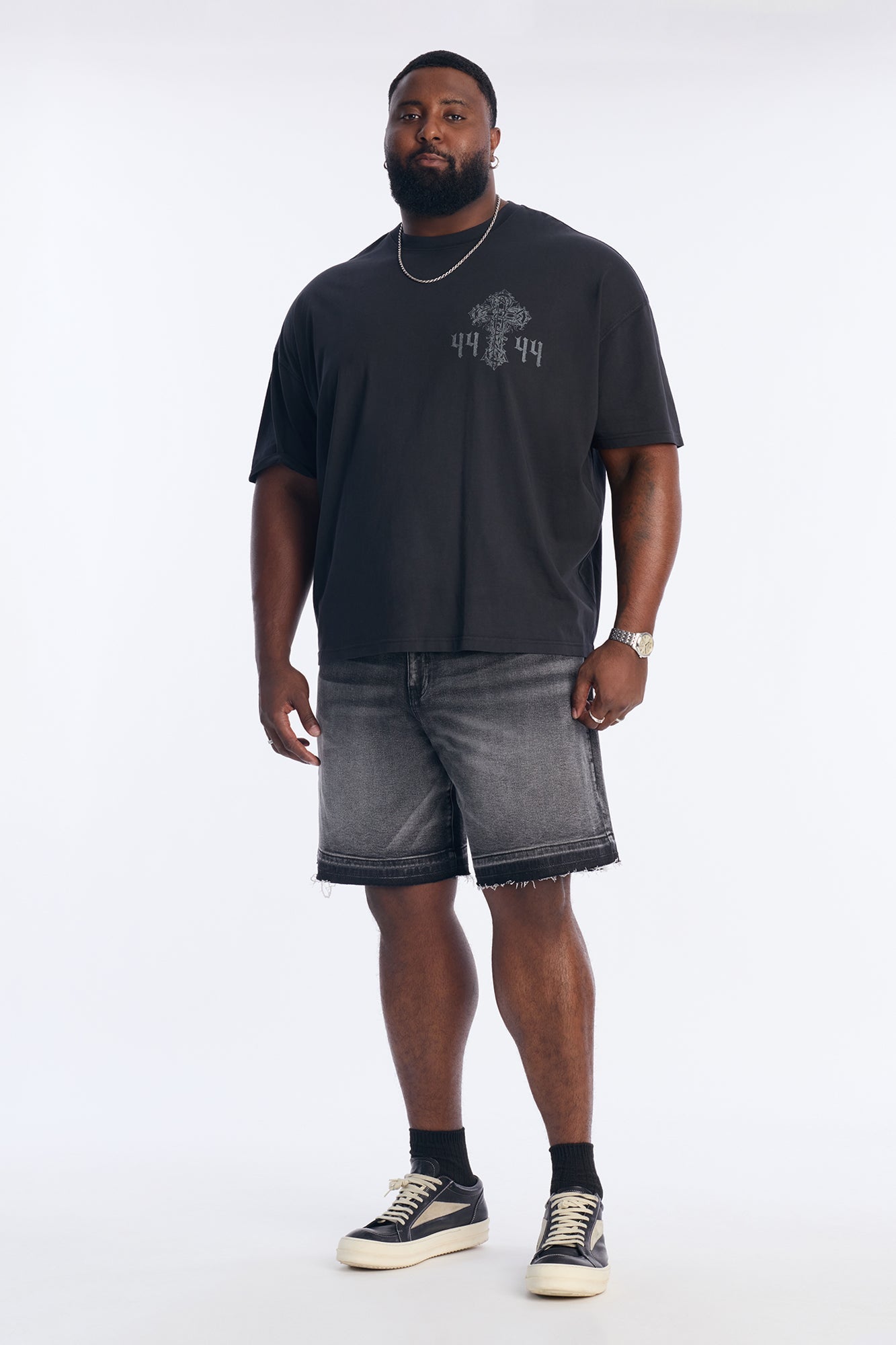 Run Around Relaxed Denim Shorts - Black Wash