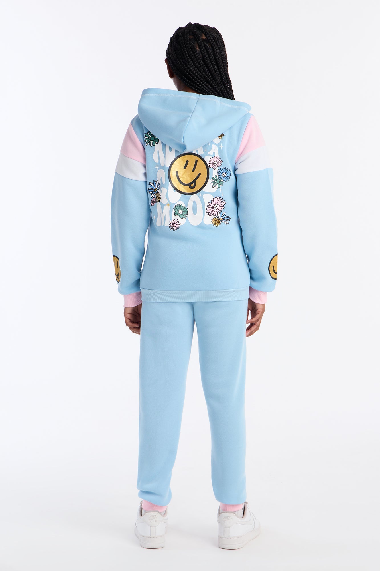 Mini Always In A Good Mood Jogger Pant Set - Blue/combo
