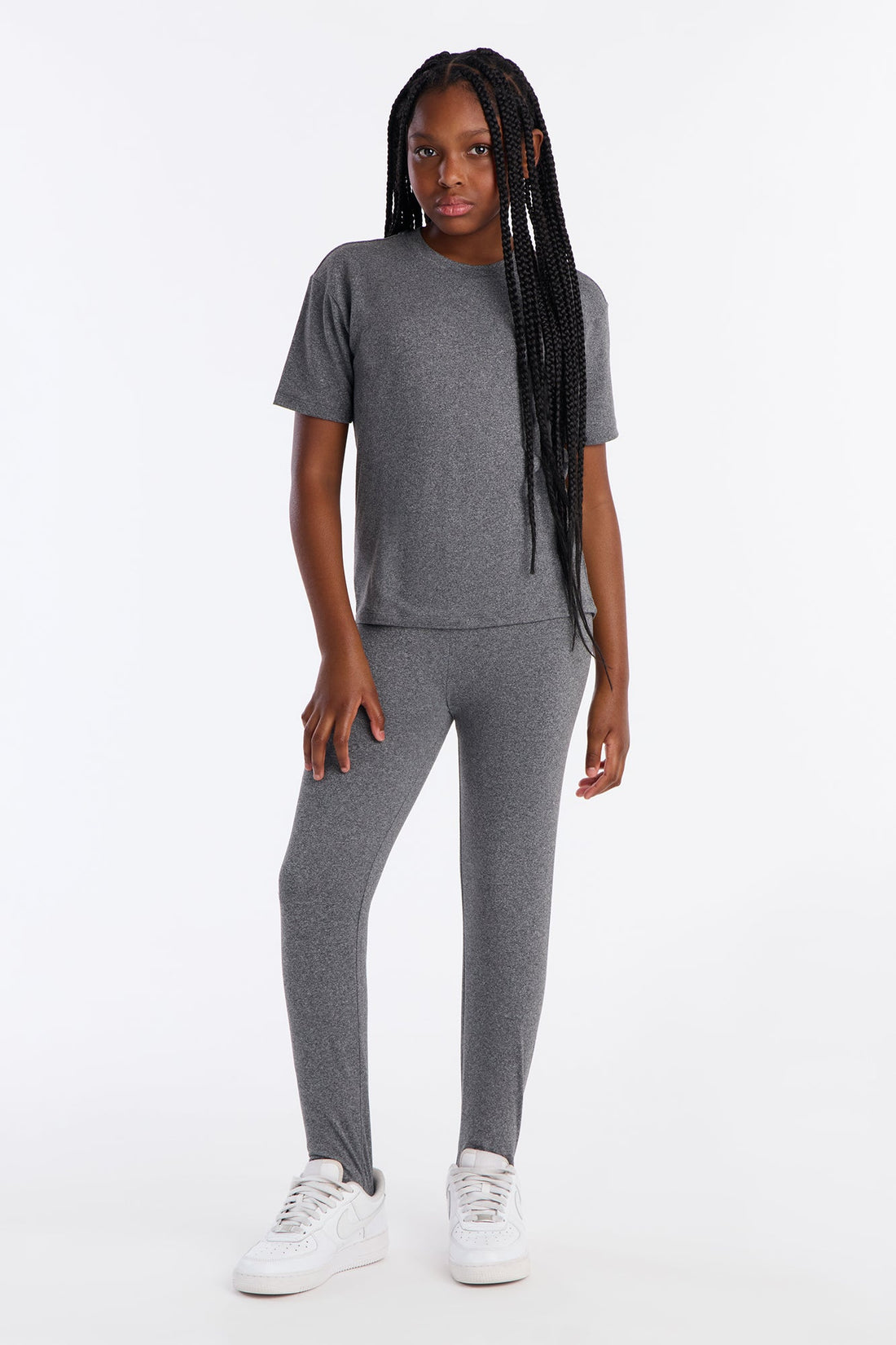 Mini Weekend Vibes Legging Set II - Charcoal