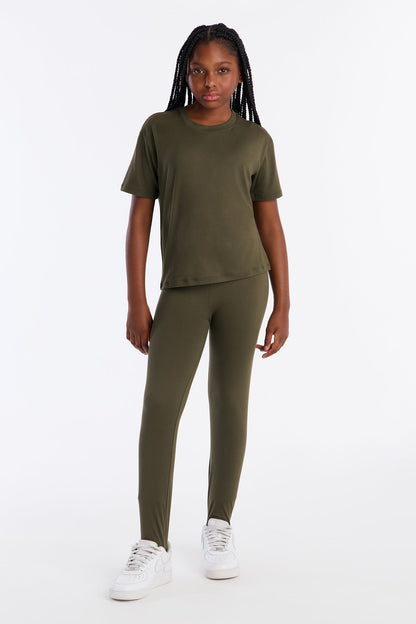 Mini Weekend Vibes Legging Set II - Olive