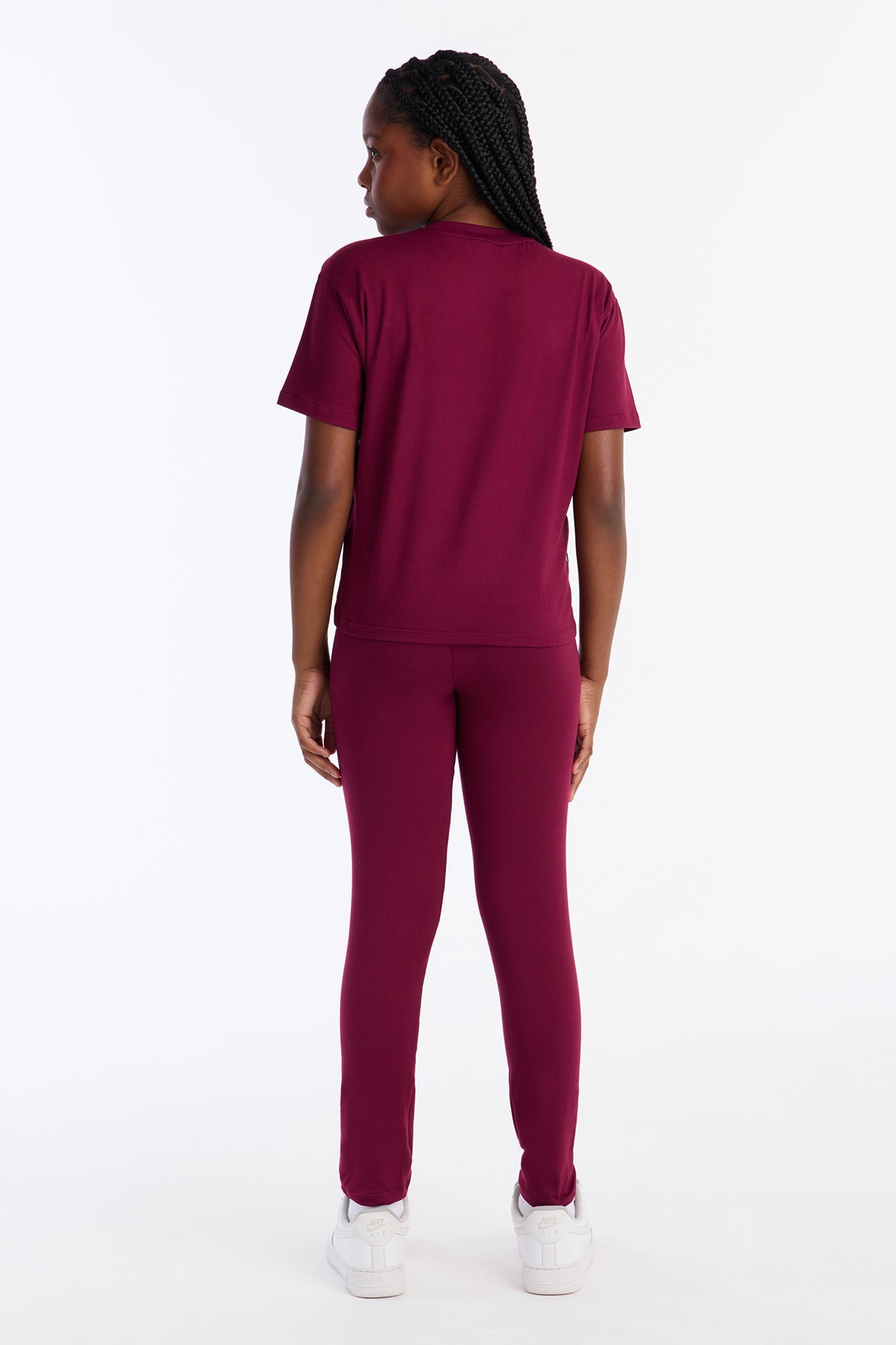 Mini Weekend Vibes Legging Set II - Wine