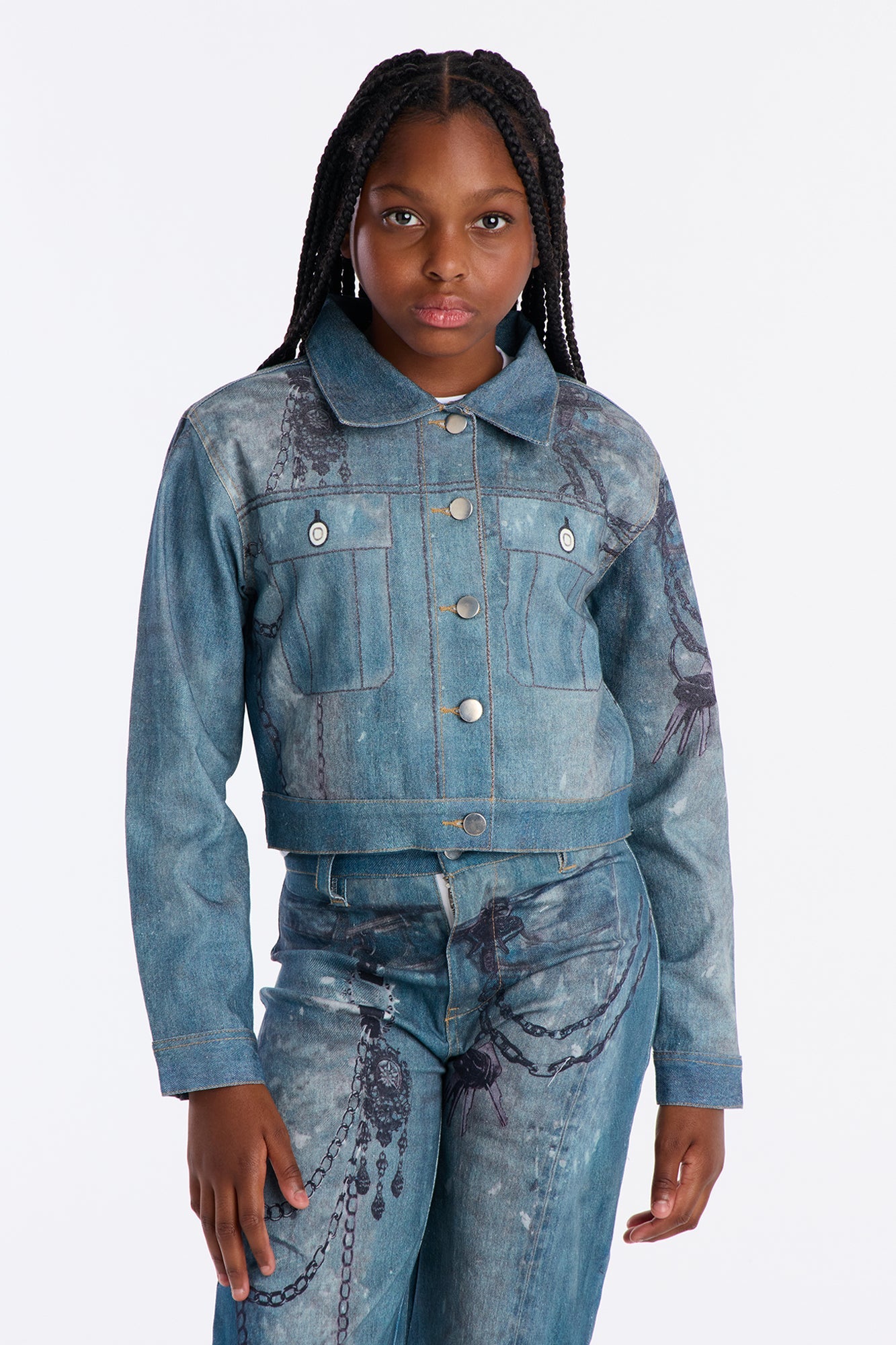Mini Wanted More Denim Jacket - Medium Wash