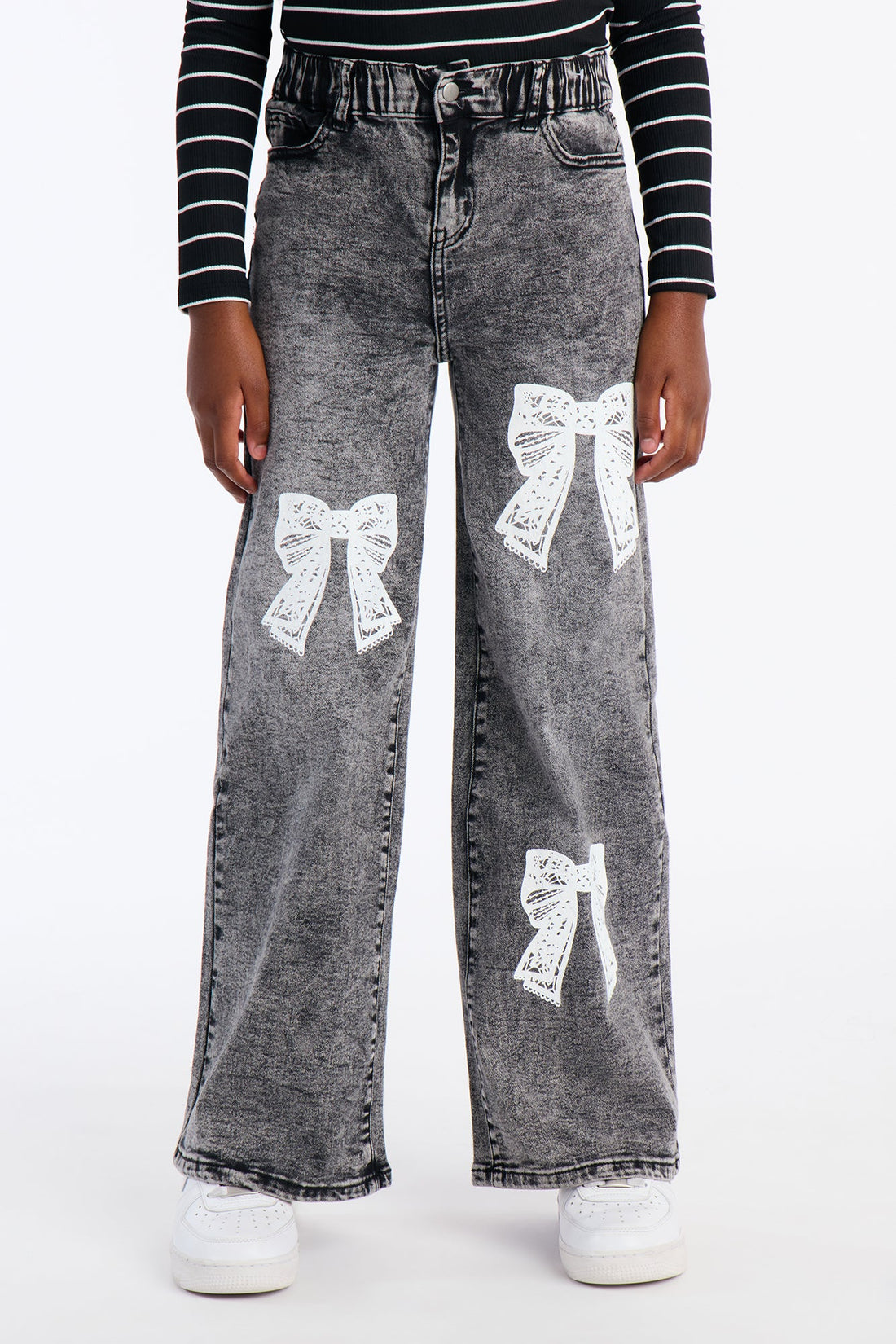 Mini Cutest of Them All Wide Leg Jean - Black Wash