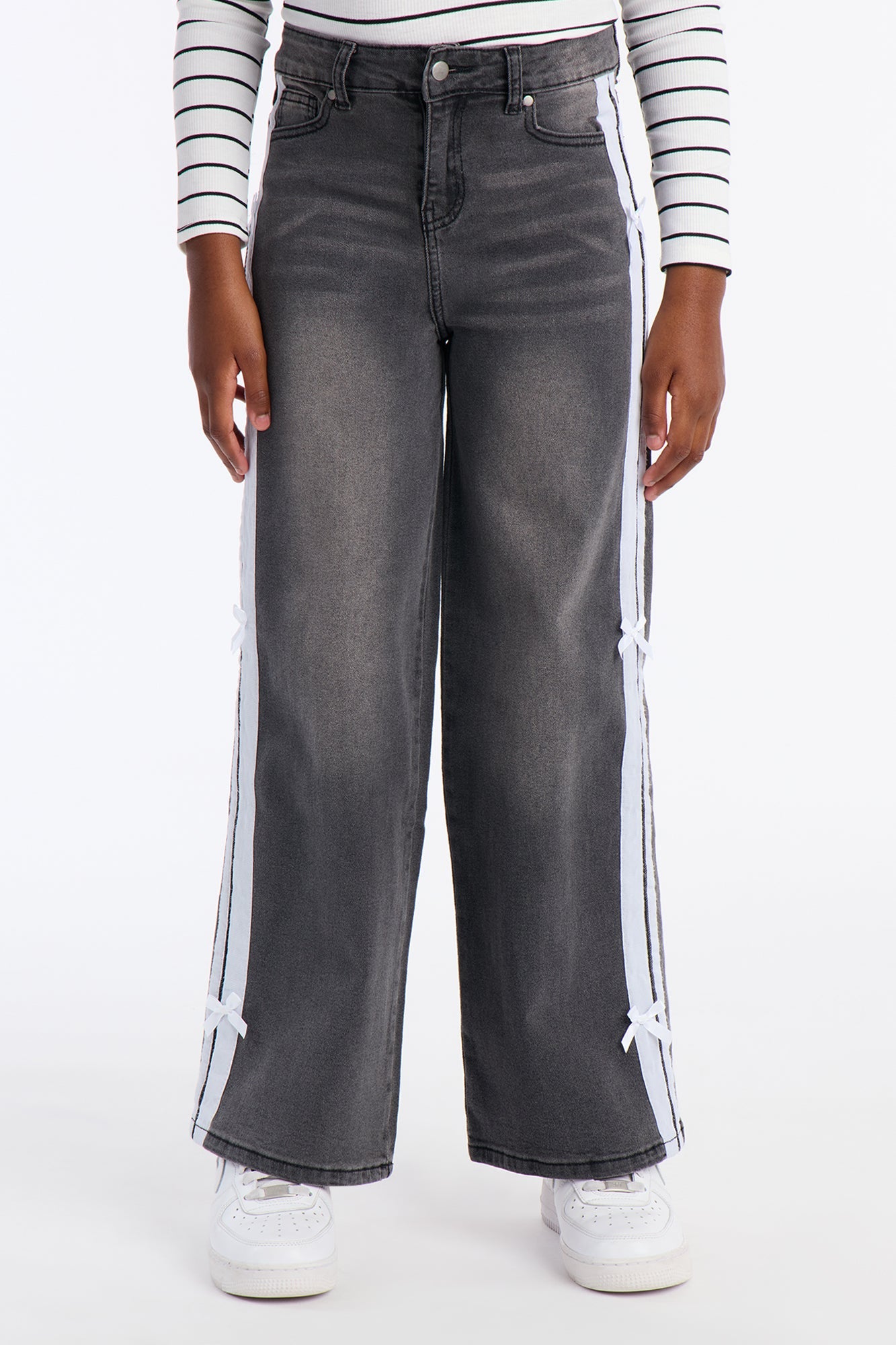 Mini From Your Point Of View Wide Leg Jeans - Grey
