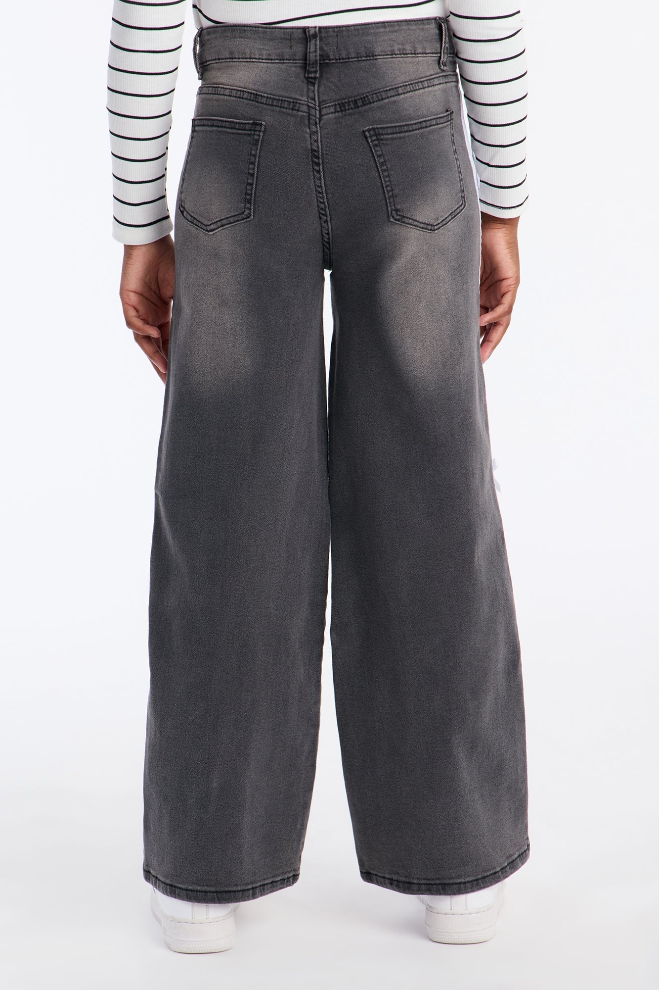Mini From Your Point Of View Wide Leg Jeans - Grey