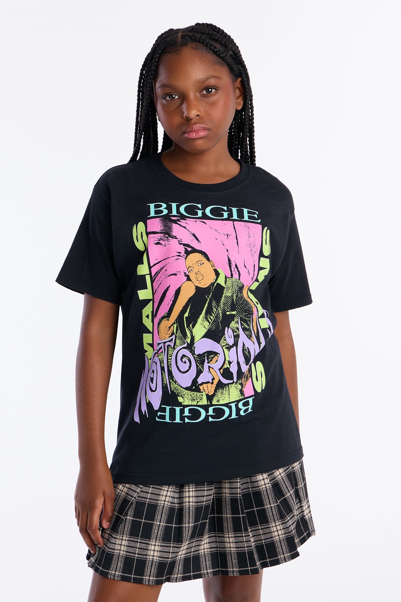 Mini Biggie Smalls World Tour Short Sleeve Front/Back Tee - Black