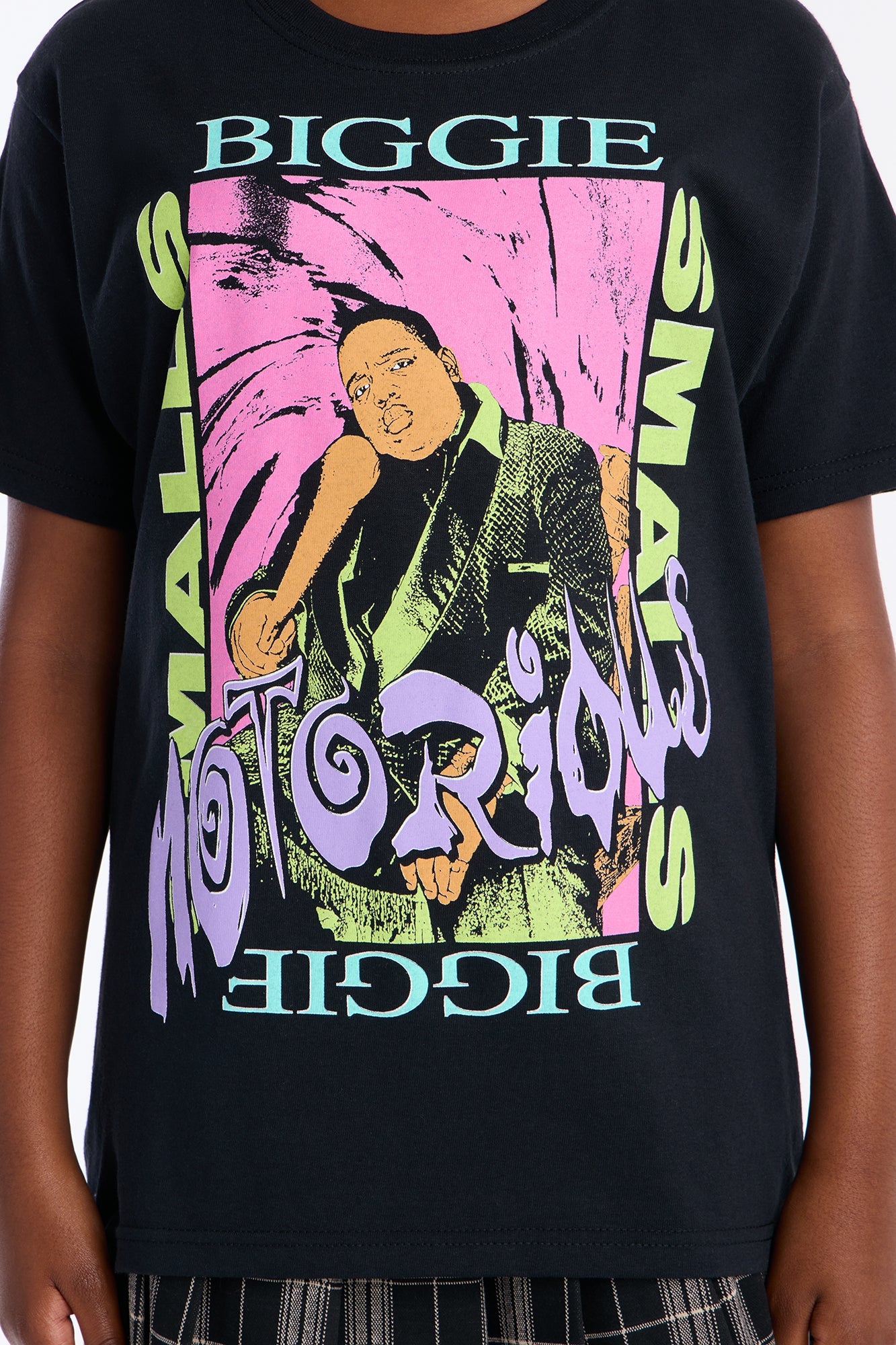 Mini Biggie Smalls World Tour Short Sleeve Front/Back Tee - Black