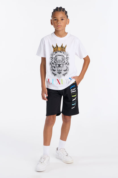 Mini Living In Luxury Short Set - White/Black