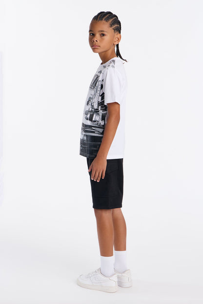 Mini Tokyo Street Racing Fleece Short Set - Grey/combo