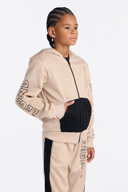 Mini Living Legend Fleece Jogger Pant Set - Sand