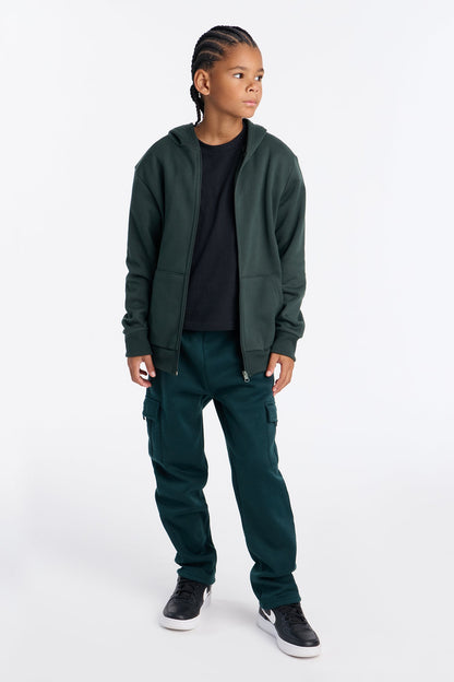 Mini Confidence Is Key Fleece Zip Hoodie - Green