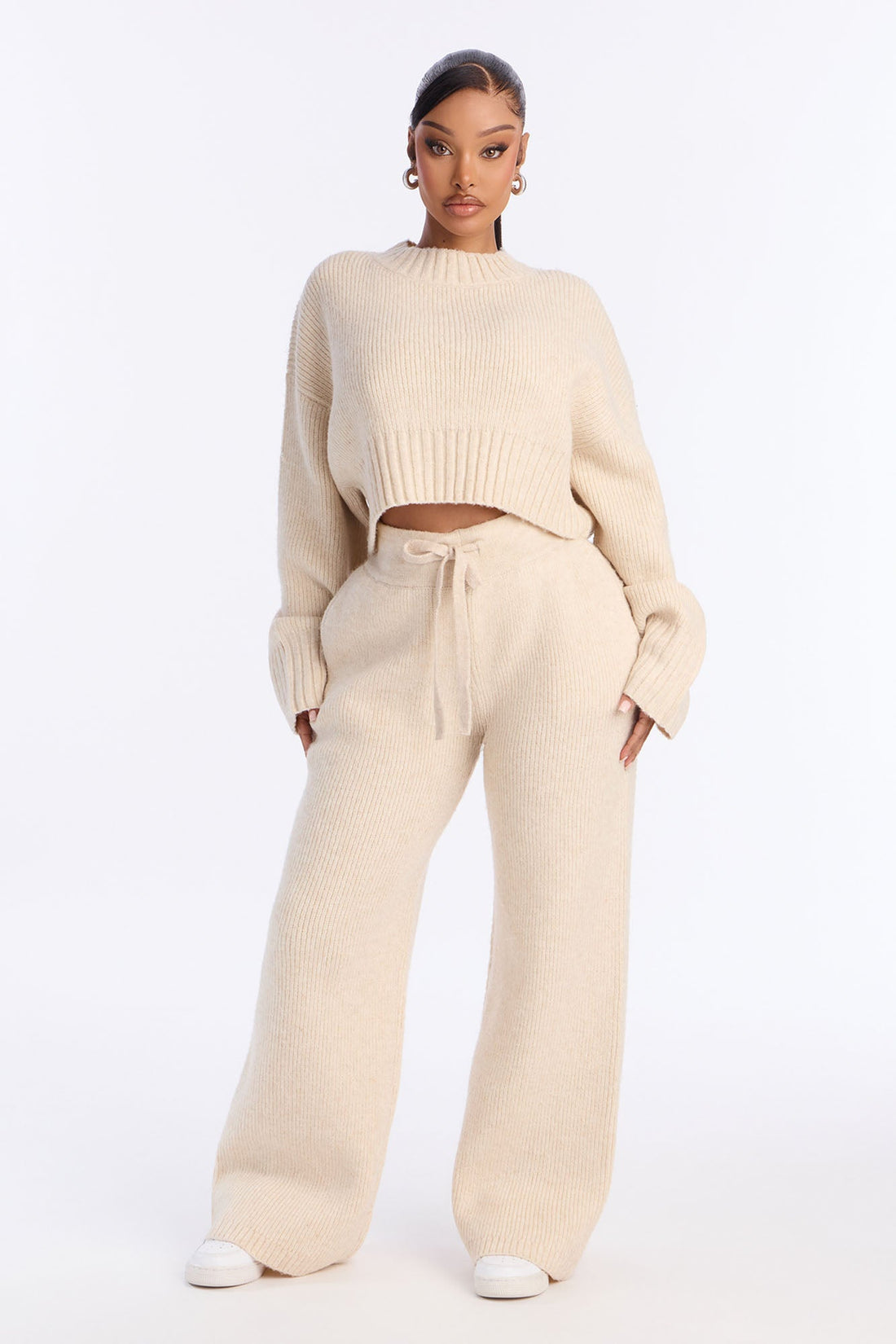 Mila Pullover Sweater Pant Set - Oatmeal
