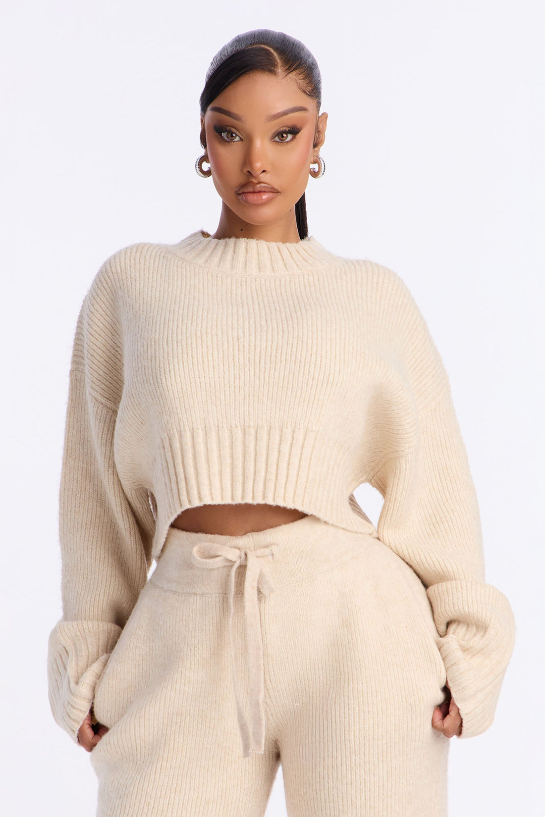 Mila Pullover Sweater Pant Set - Oatmeal