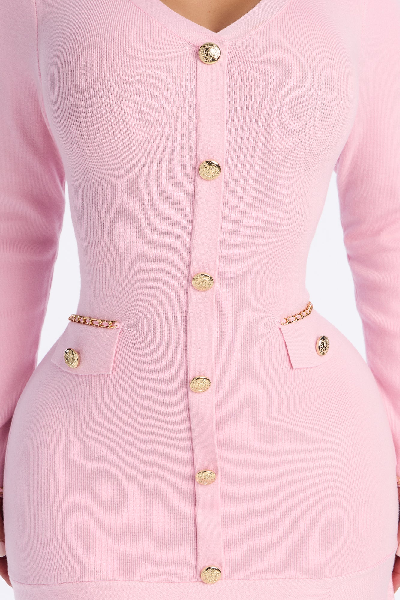 All The Riches Sweater Mini Dress - Pink