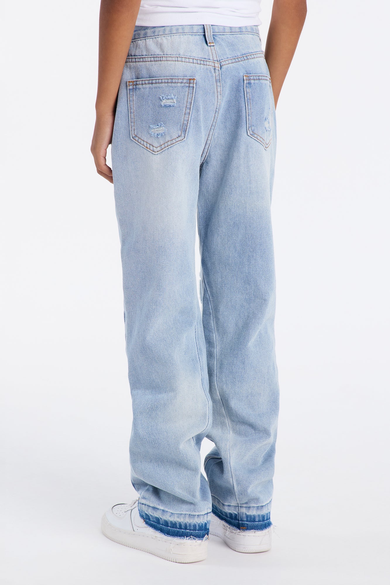 Mini Baggy Coastal Applique Jean - Light Blue Wash