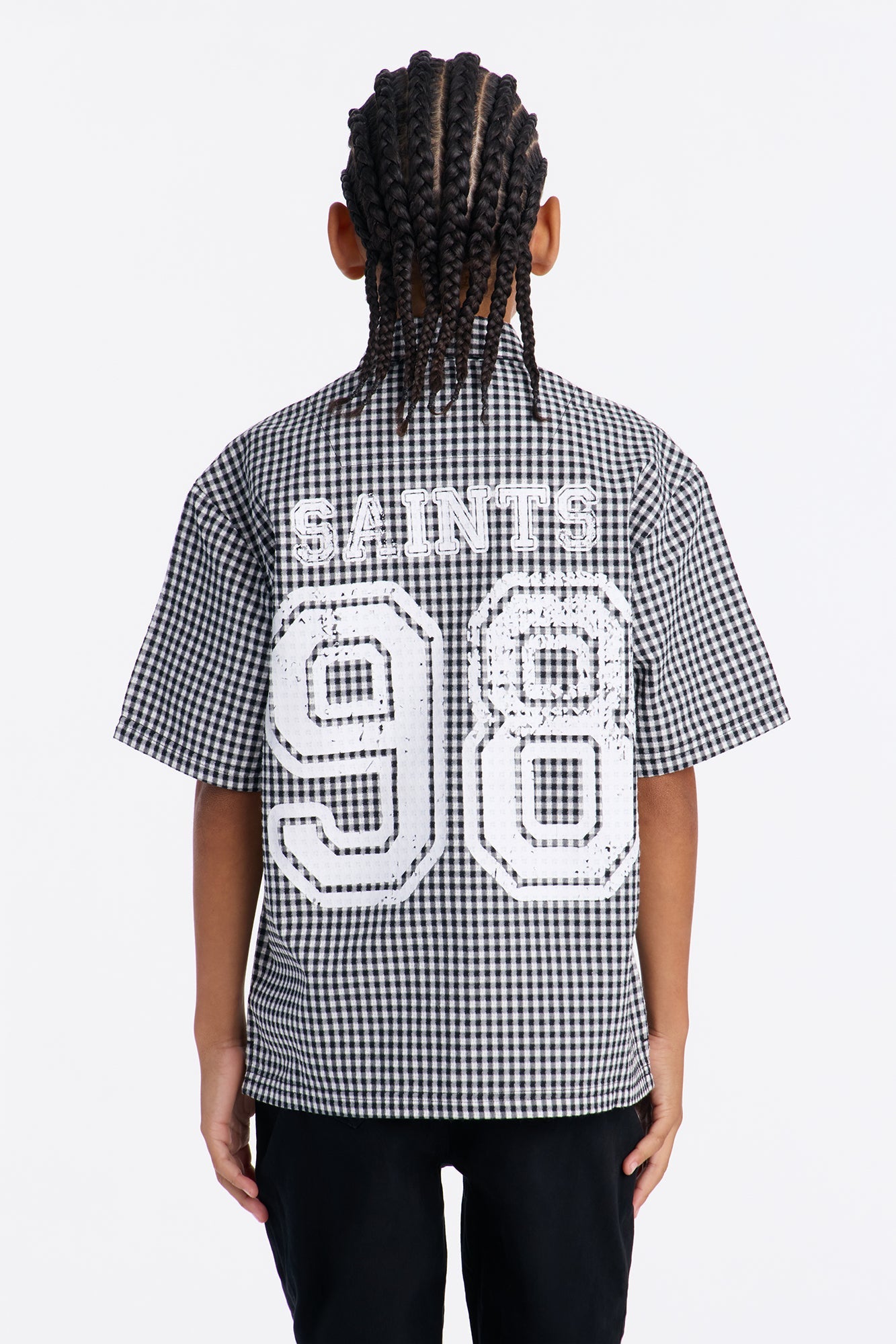 Mini Saints 98 Button Down Shirt - Black/White