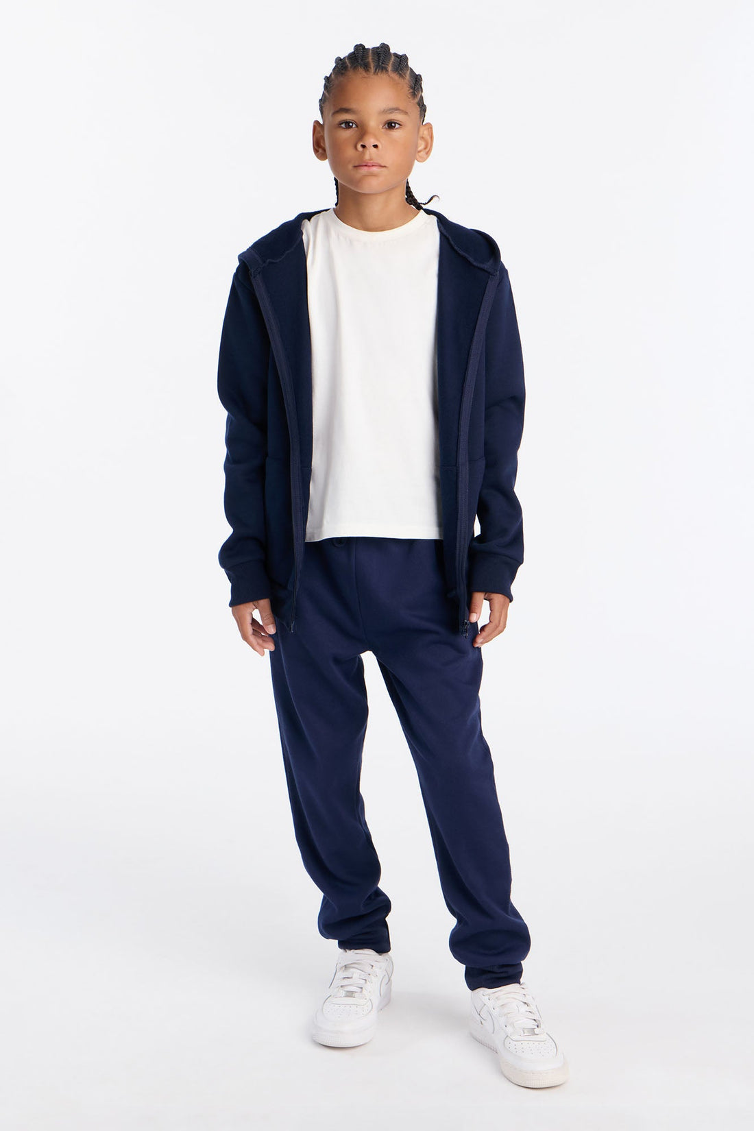 Mini Confidence Is Key Fleece Joggers - Navy