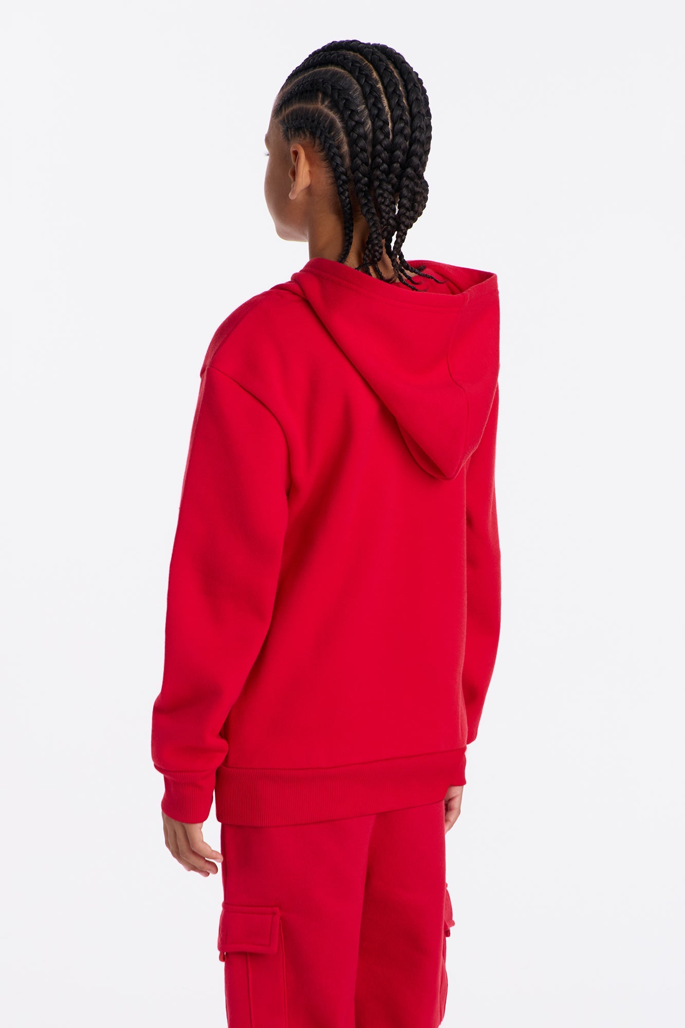 Mini Confidence Is Key Fleece Zip Hoodie - Red