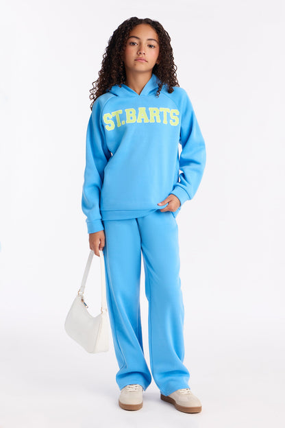 Mini Coastal Chill Hoodie Pant Set - Blue