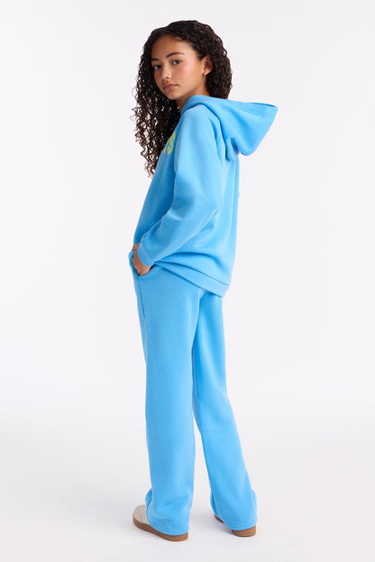 Mini Coastal Chill Hoodie Pant Set - Blue