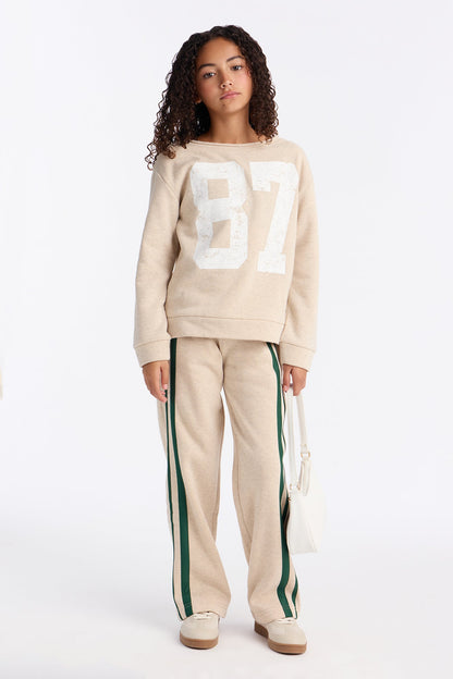 Mini Eighty Seven Fleece Pant Set - Oatmeal