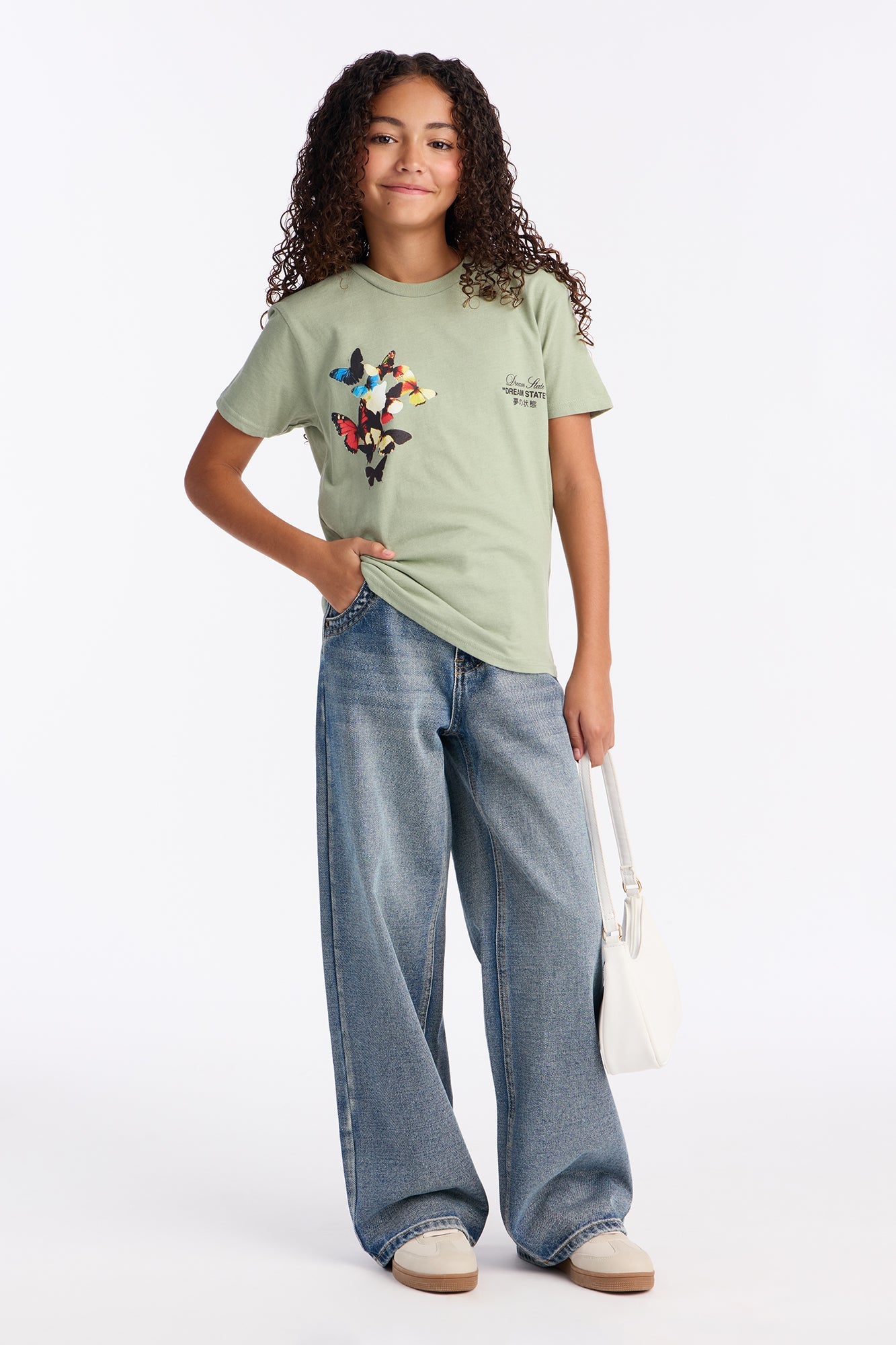 Mini Dream State Short Sleeve Tee - Sage