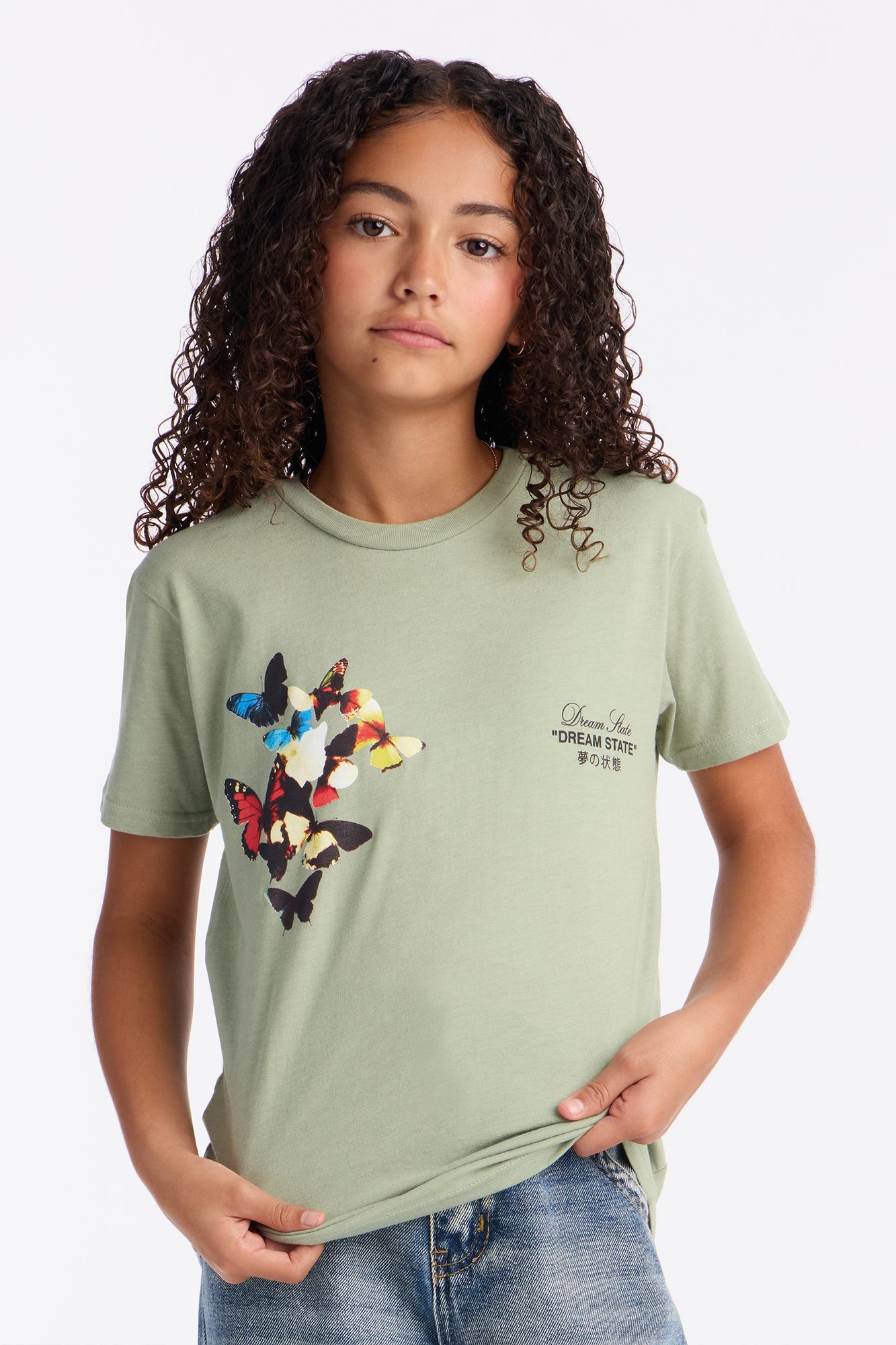Mini Dream State Short Sleeve Tee - Sage