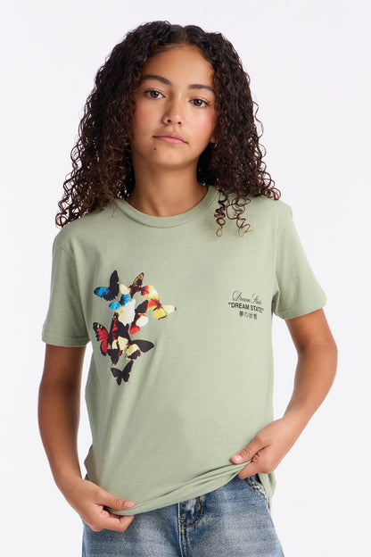 Mini Dream State Short Sleeve Tee - Sage