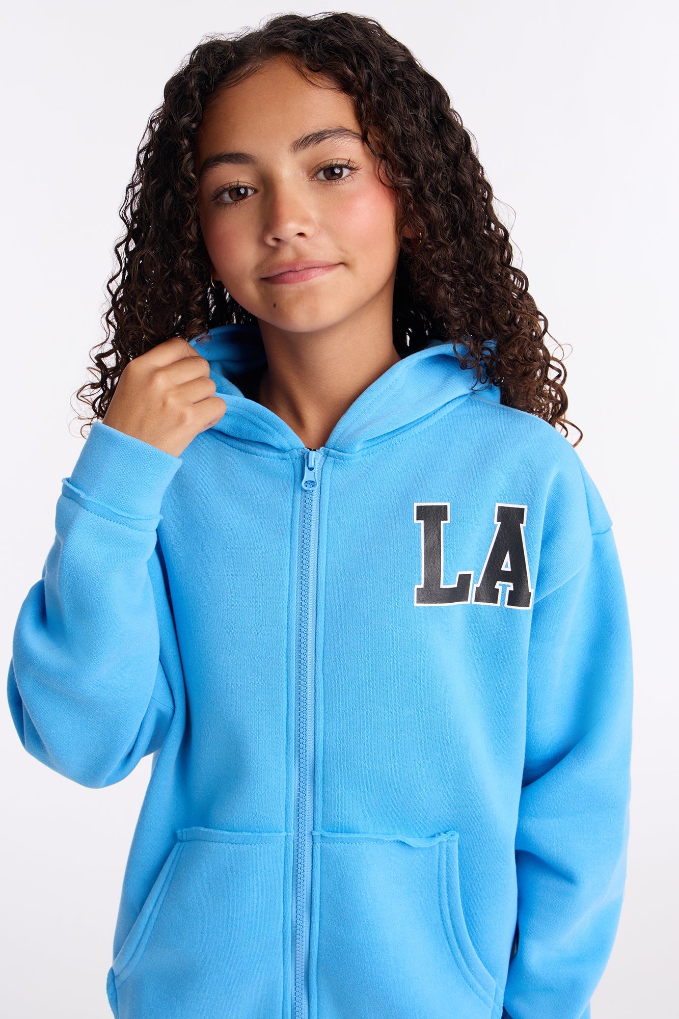 Mini LA Oversized Fleece Pant Set - Blue