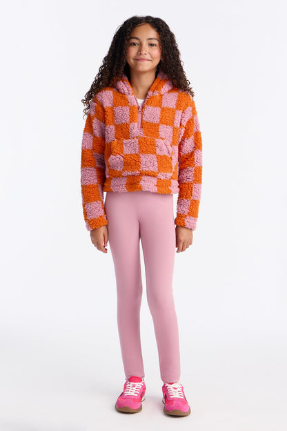 Mini Print Sherpa Fleece Lined Legging Set II - Pink/combo