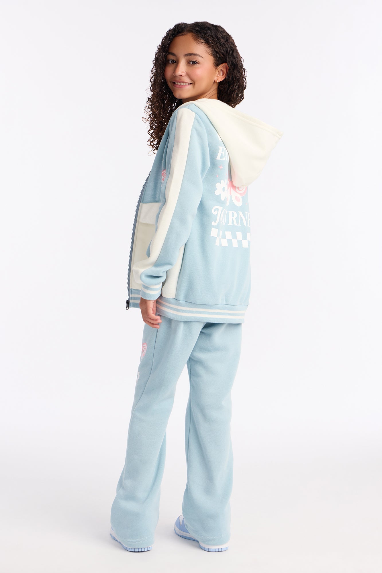 Mini Enjoy The Journey Pant Set - Blue/combo