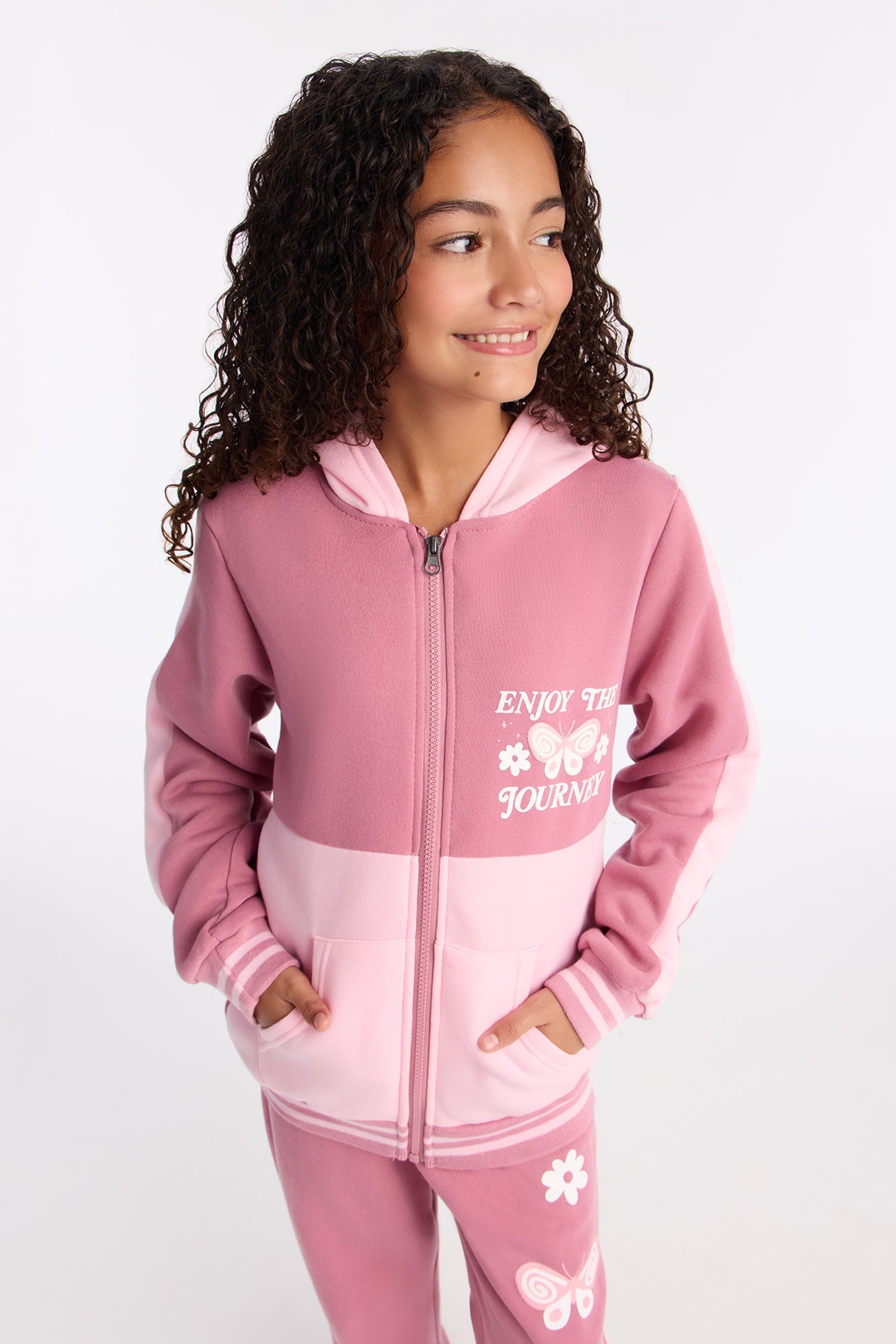 Mini Enjoy The Journey Pant Set - Mauve/combo