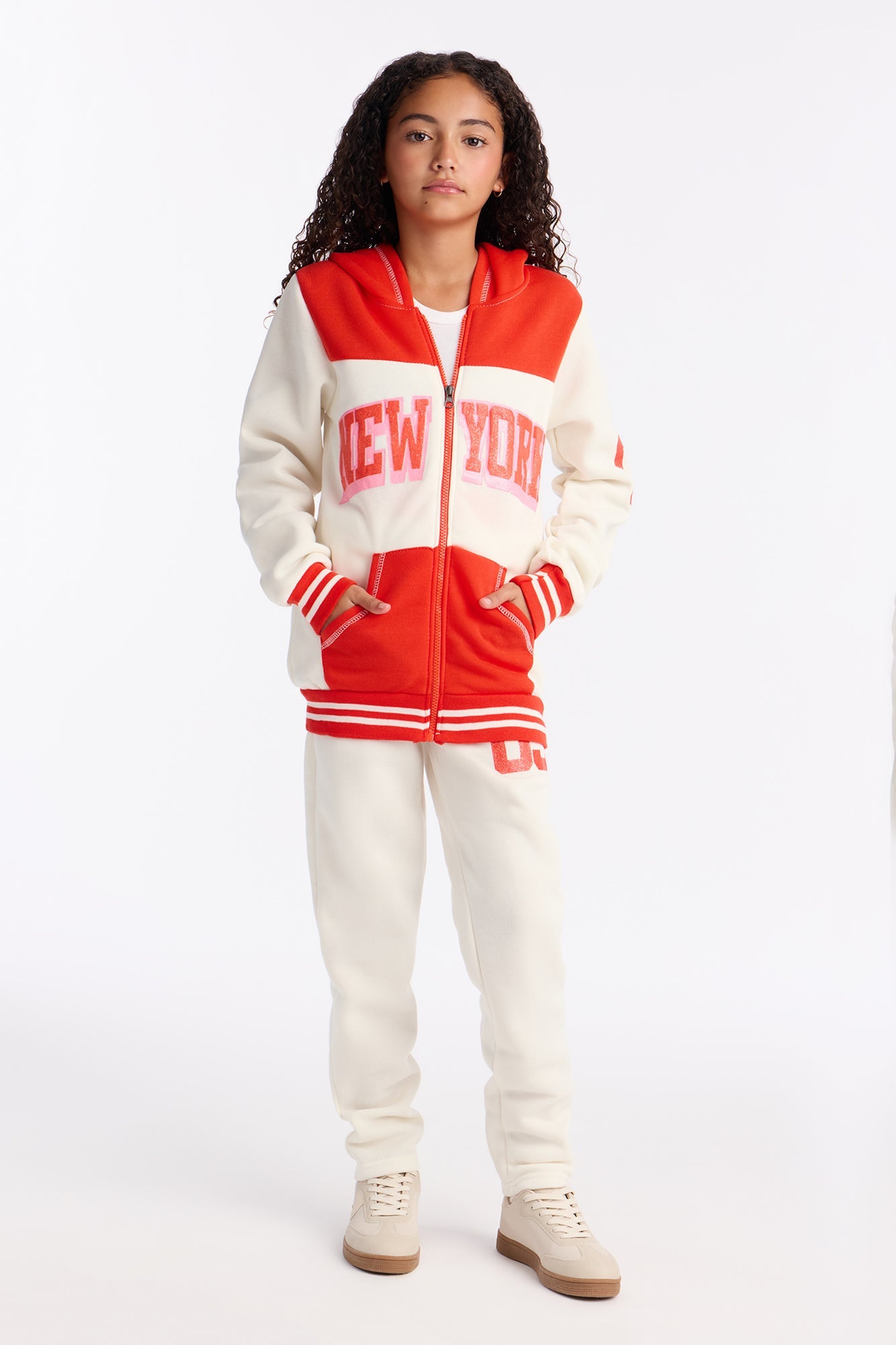 Mini New York 09 Jogger Pant Set - Cream/combo