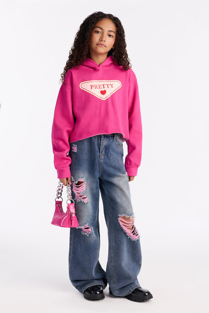 Mini Pretty Girl Things Hoodie - Hot Pink