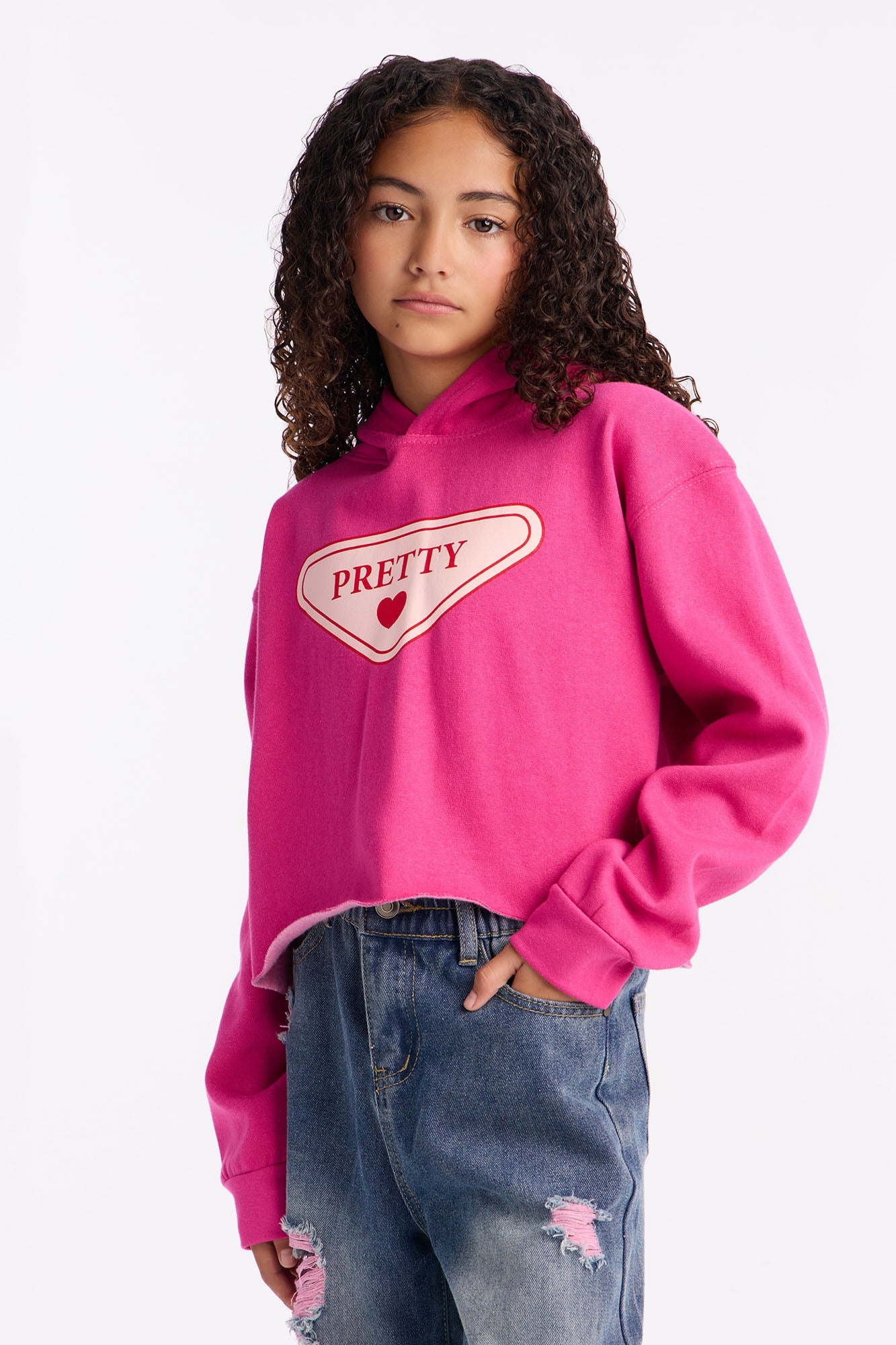 Mini Pretty Girl Things Hoodie - Hot Pink